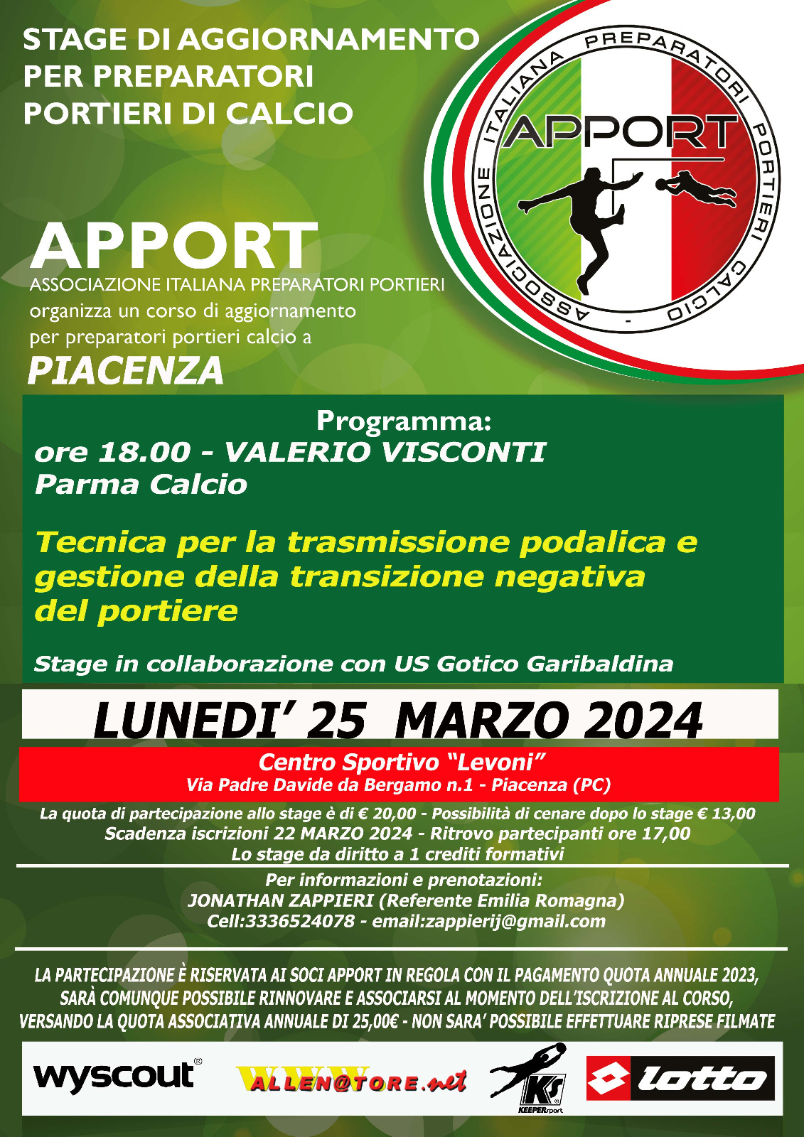 25/3 Stage a Piacenza