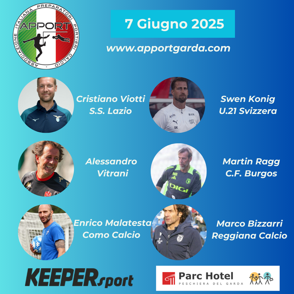 APPORTGARDA2025 Ancora pochi posti liberi!!!! Ecco l'elenco dei relatori